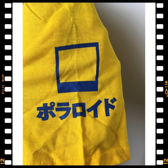 New~T-Shirt~Tee~Polaroid~Medium~M~Yellow~Licensed~ - Picture 4 of 6